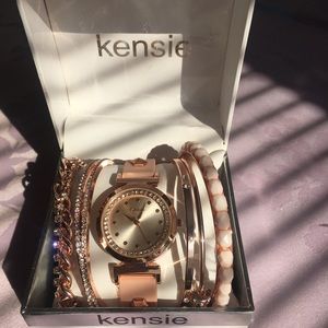 Kensie Rose Gold Watch Set